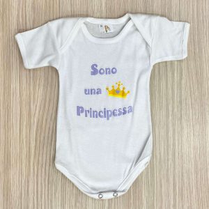 Body neonata con scritta “Sono una principessa”
