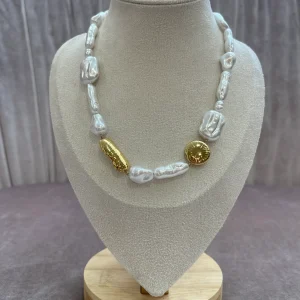 Collana gold e perle