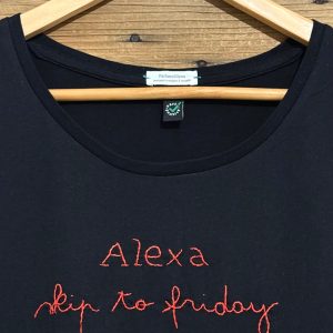ALEXA SKIP TO FRIDAY – S WOMAN BIO (Nera ricamo rosso)
