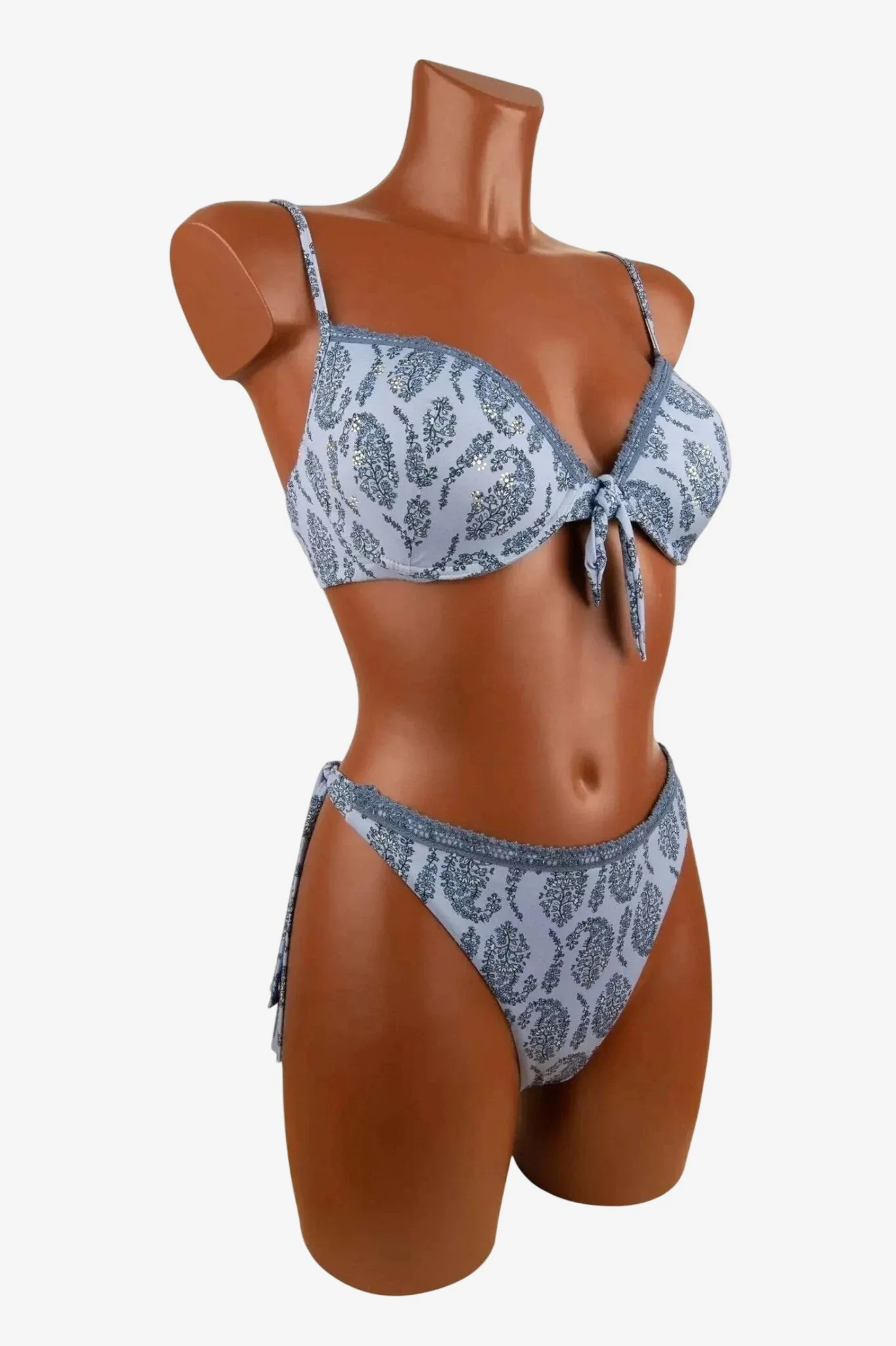 Bikini Push Up Donna Raffaela D'Angelo Celeste Powder Mare - immagine 5