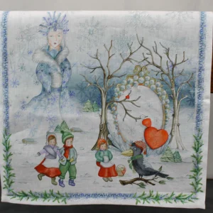 Vis a Vis - Runner christmas Elsa puro lino Tessitura Toscana Telerie 45 x 170cm