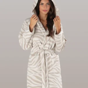 Lasa Home Accappatoio In Spugna Wild - ZEBRA beige