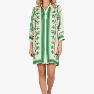 Camicione Olivia Gold Fantasia Verde Viscosa